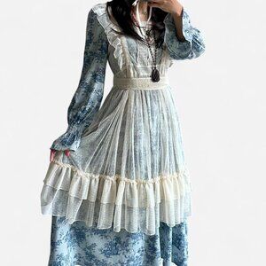 Abc Une Face Light Blue Midi Dress